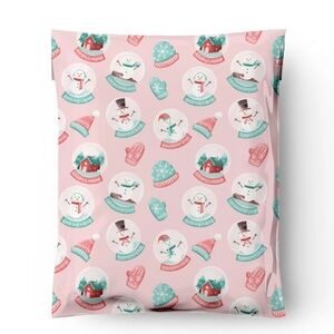 ❄️10 Pink Snow globe Poly Mailers 12  x 15 inch
